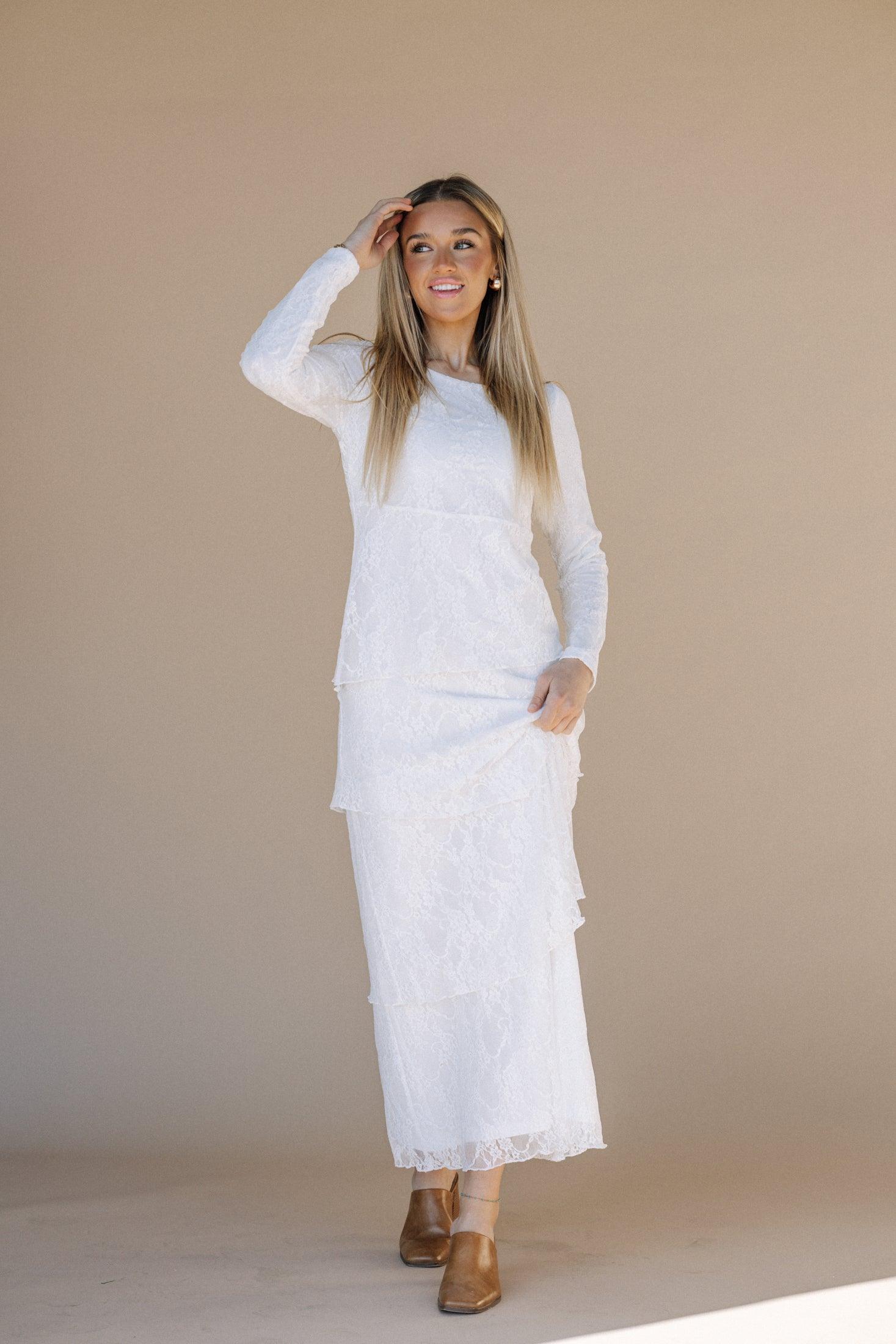 Brielle LDS Temple Dress
