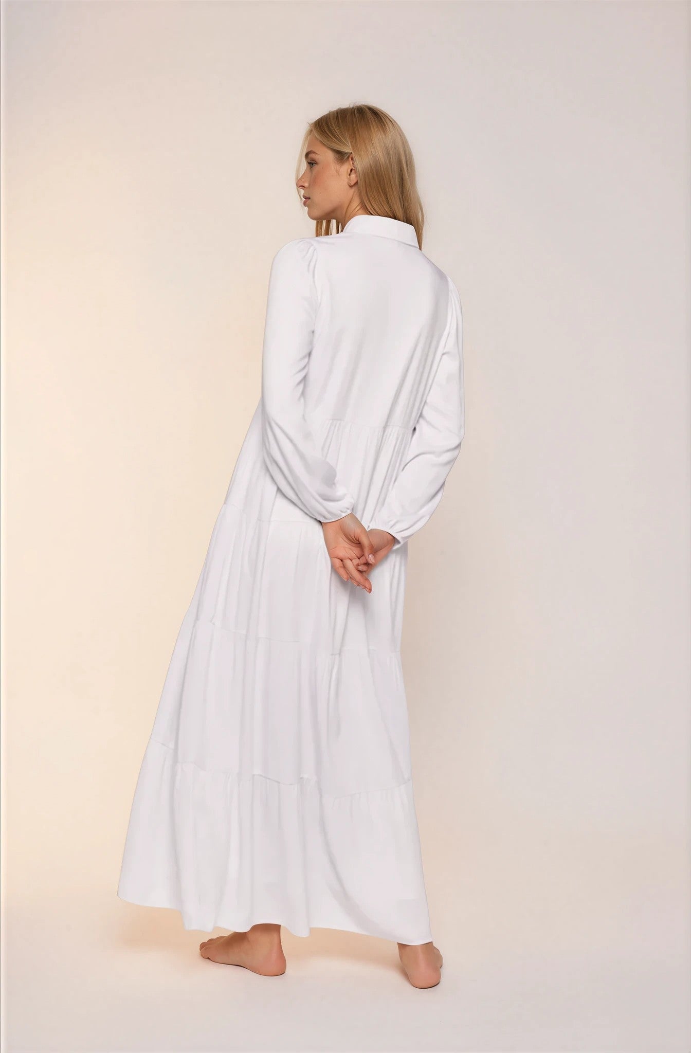Cerise Button-Up LDS Temple Dress