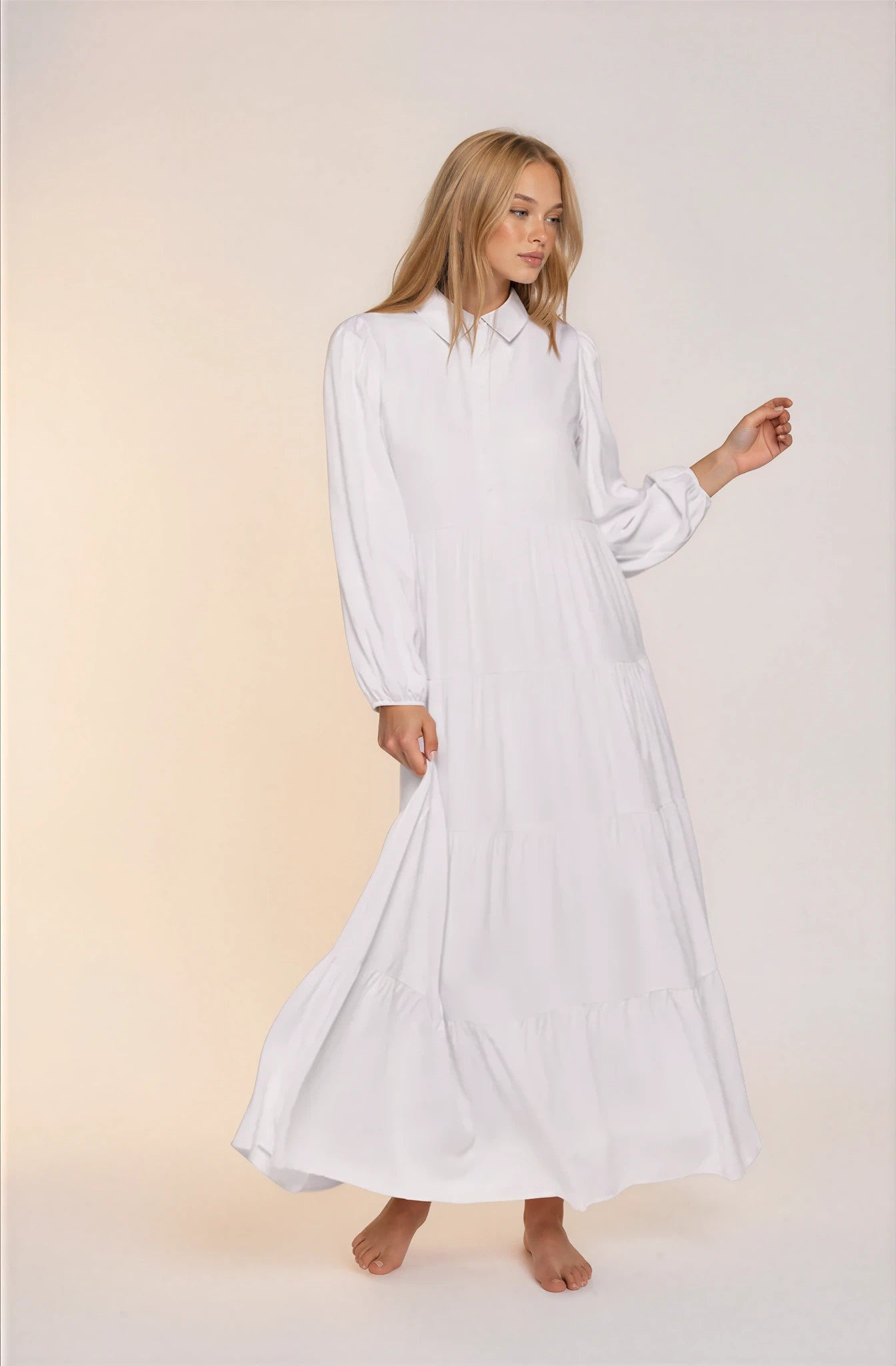 Cerise Button-Up LDS Temple Dress