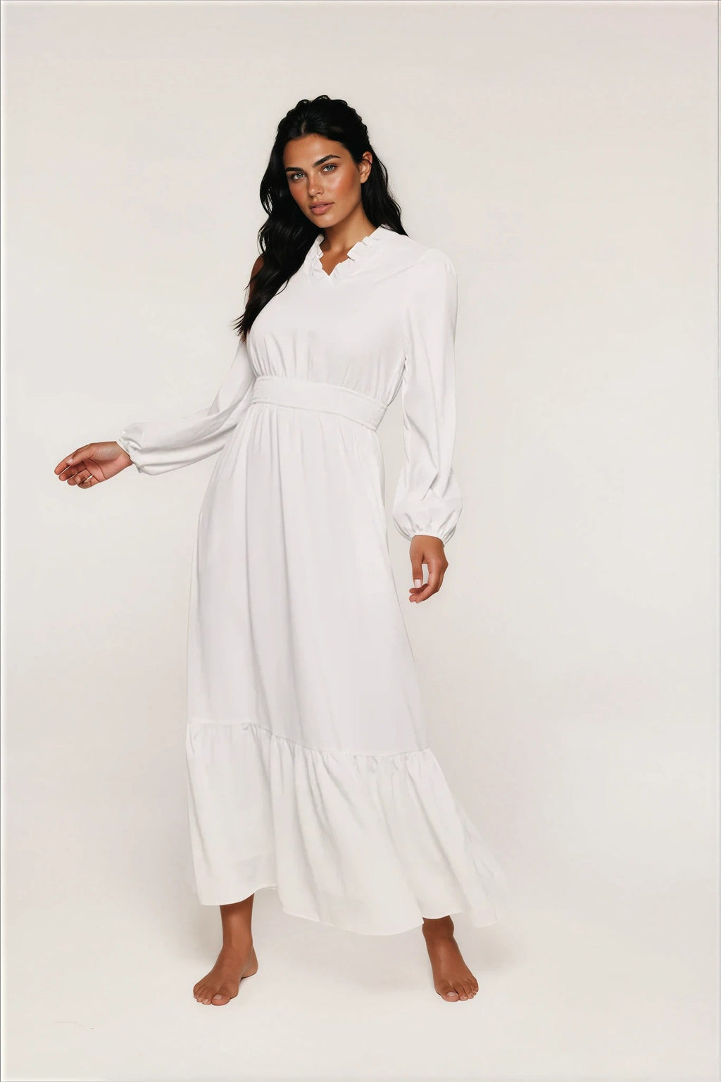 Penelope V-Neck Temple Dress